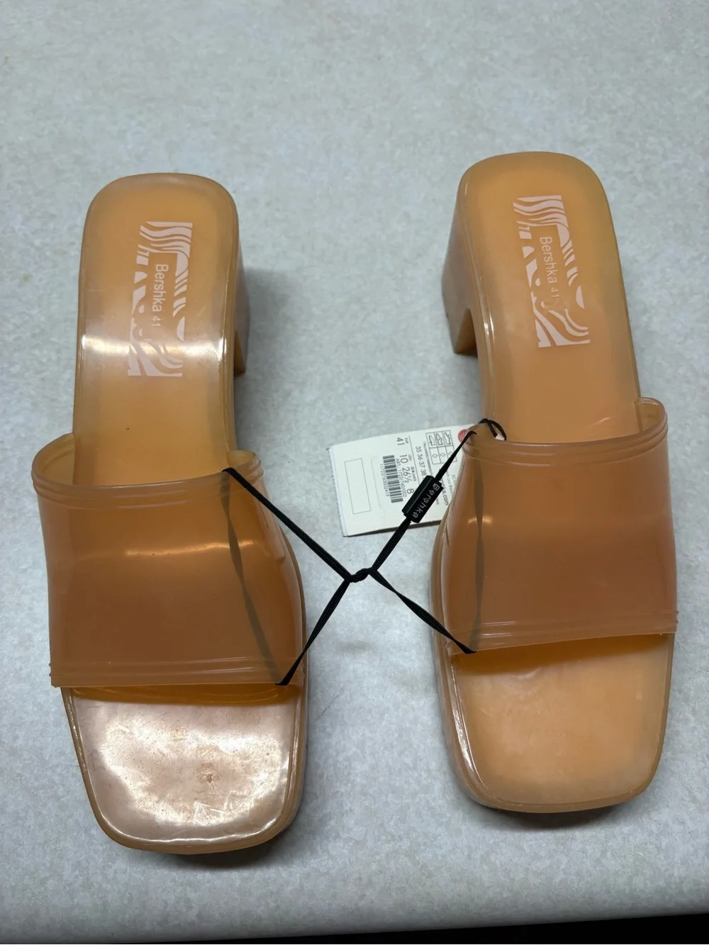 Bershka Kids Orange Jelly Slide Sandals